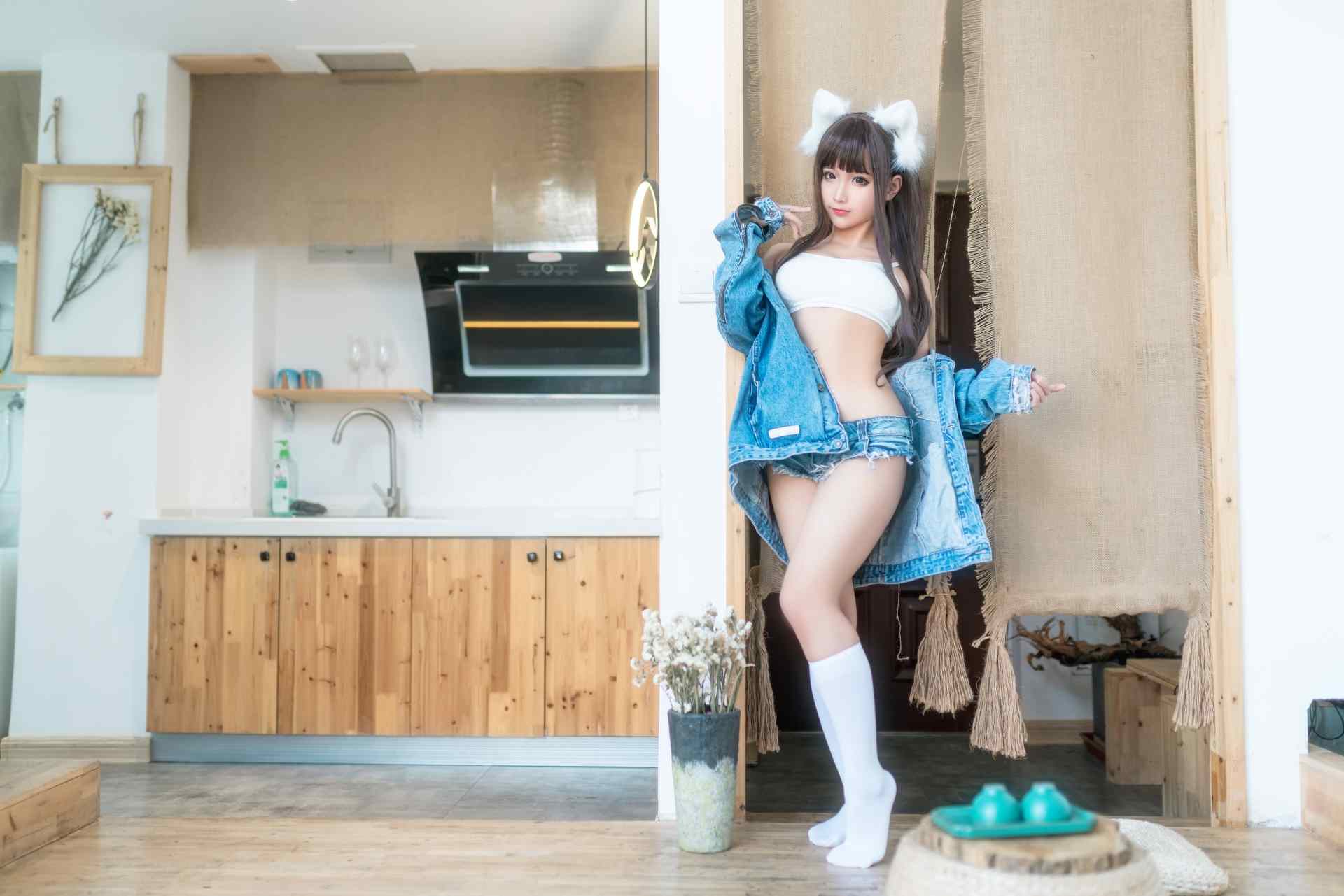 蠢沫沫牛仔衣